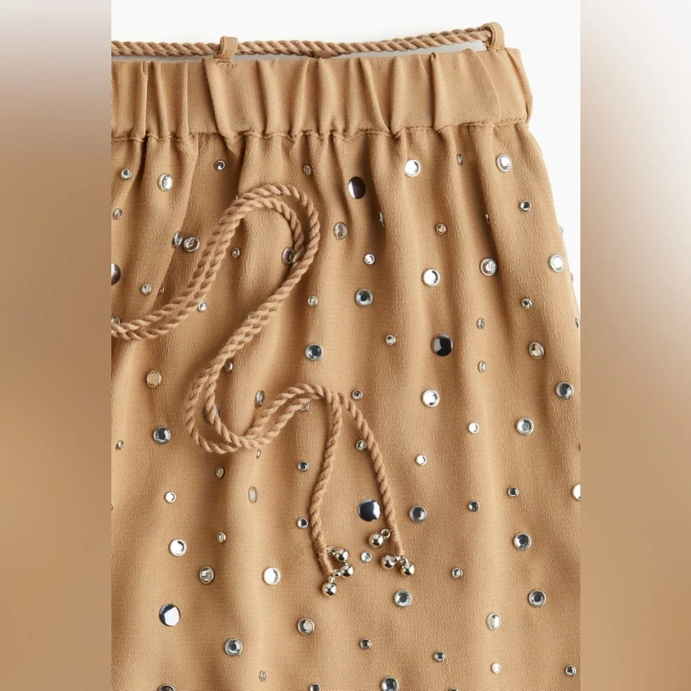 H&M Studio Collection NWT RHINESTONE-EMBELLISHED SHORTS SIZE XS